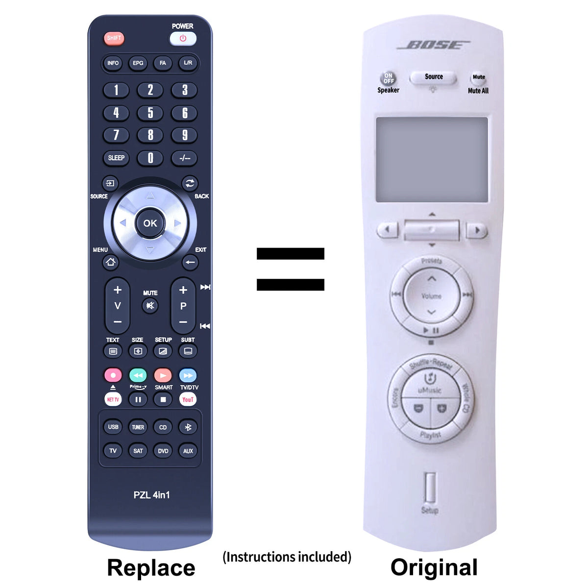RC48S2-27 Replacement Remote Control For Bose Personal Music Center II