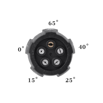 High Pressure Washer Nozzle 5 in 1 Adjustable Angles Rotating Water Nozzles
