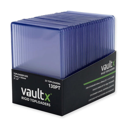Vault X Toploaders 130pt (25 Pack), 3" x 4" Seamless Clear 25 Pack,
