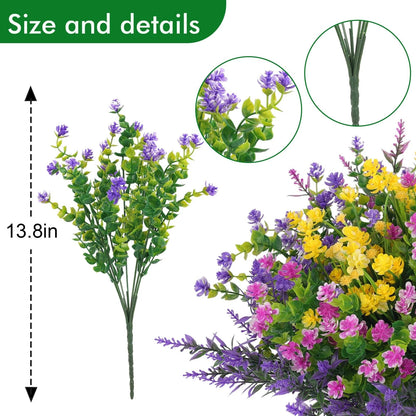 14 inches (D) x 5 (W) x 3 (H), Fuchsia, Purple, Yellow, Green