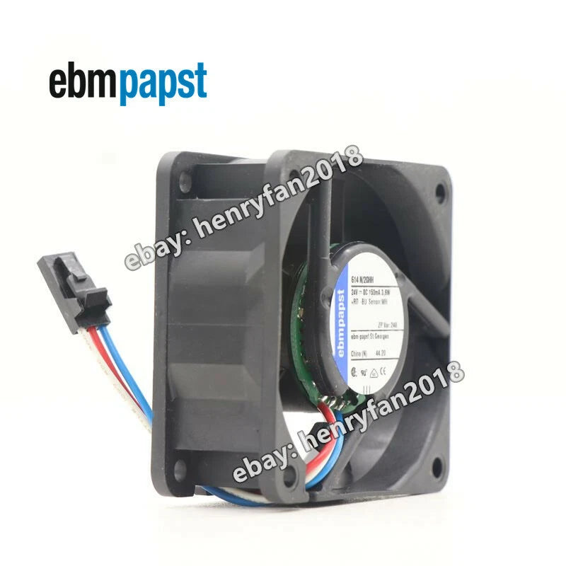 Ebmpapst 614N/2GHH Axial Fan DC 24V 3.6W 150mA 60*60*25mm EBM Cooling Fan 3Pin