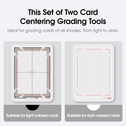 BDJBXK Card Centering Grading Tool Set for conventional, Black and White