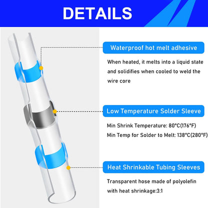 532PCS Heat Shrink Solder Seal Wire Connectors Kit with Mini Gun,