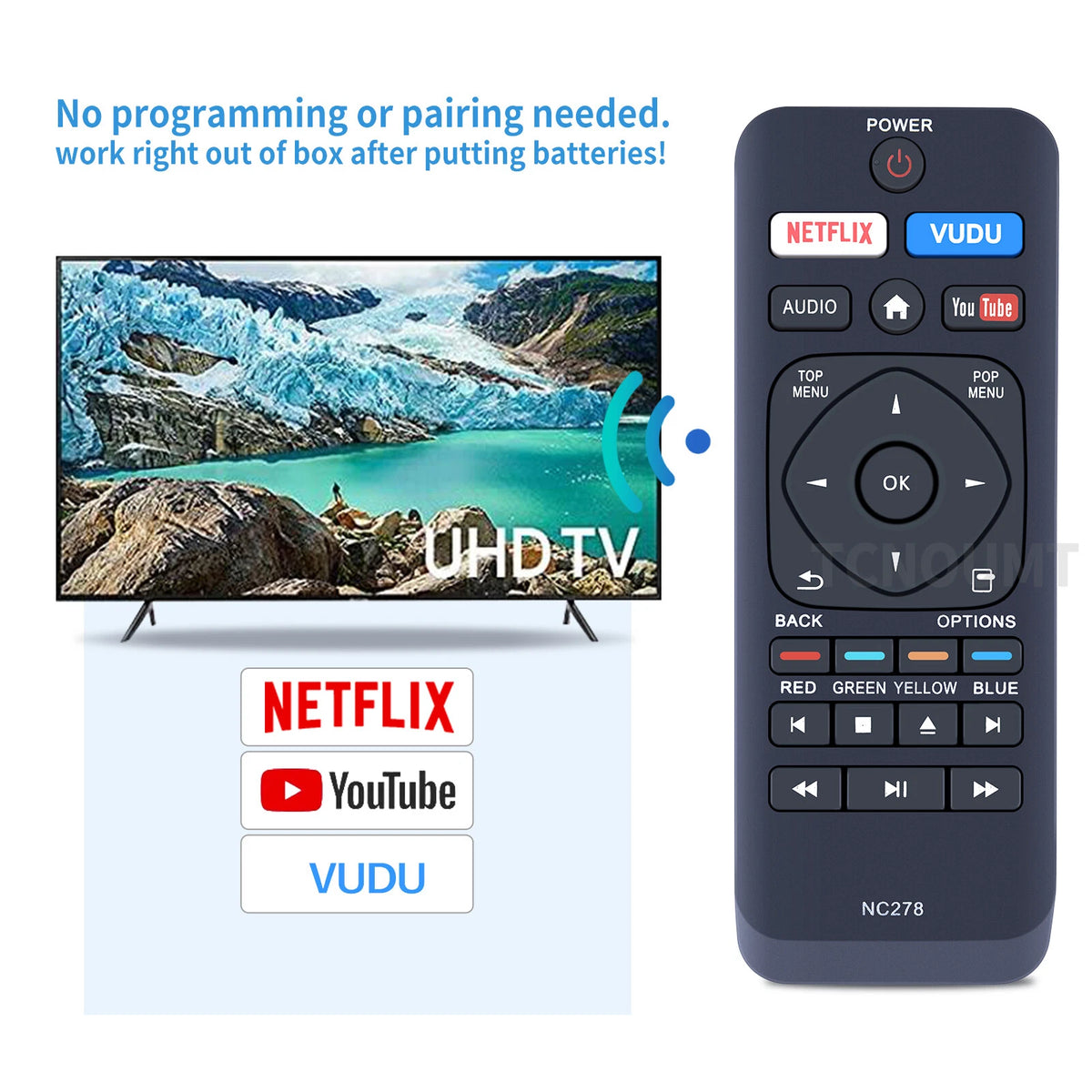 NC278 NC278UL Remote Control For Philips DVD Player BDP2501/F7A