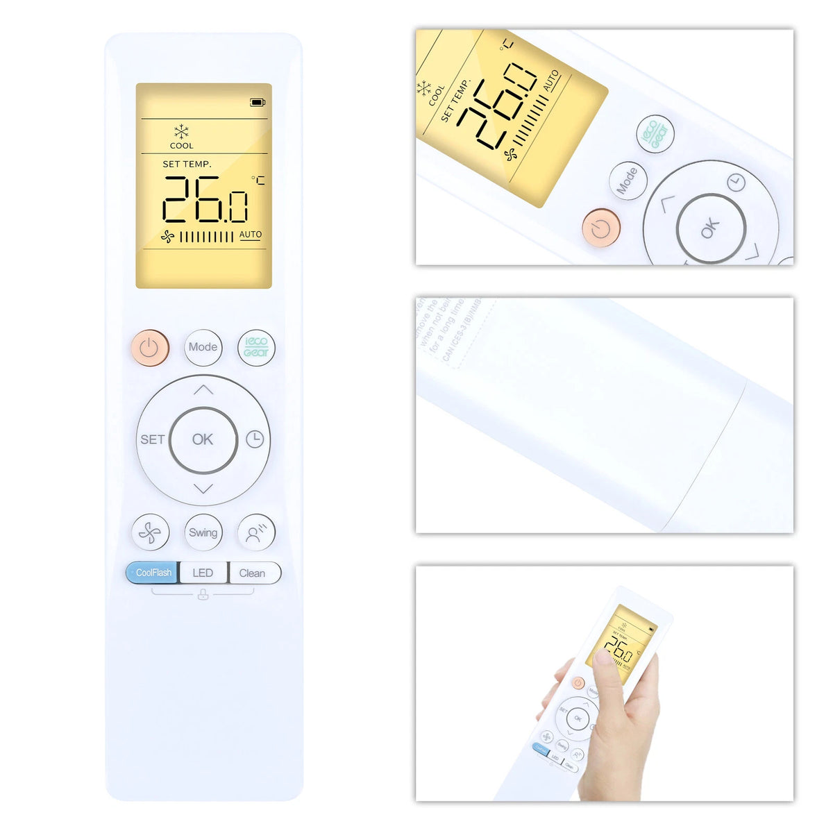 RG10A8(B2S)/BGEF Replacement Remote Control For Midea Air Conditioner