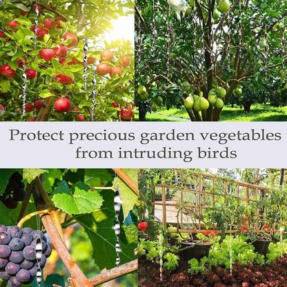 10Pcs Bird Repellent Reflective Scare Rods Spiral Deterrent Control Device Deco/