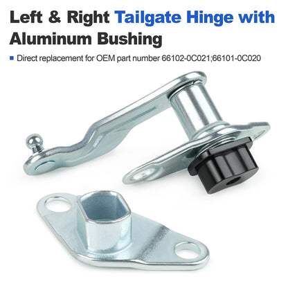 Tailgate Support Hinge LH & RH for 07-21 Toyota Tundra, Upgrade Aluminum Bushing