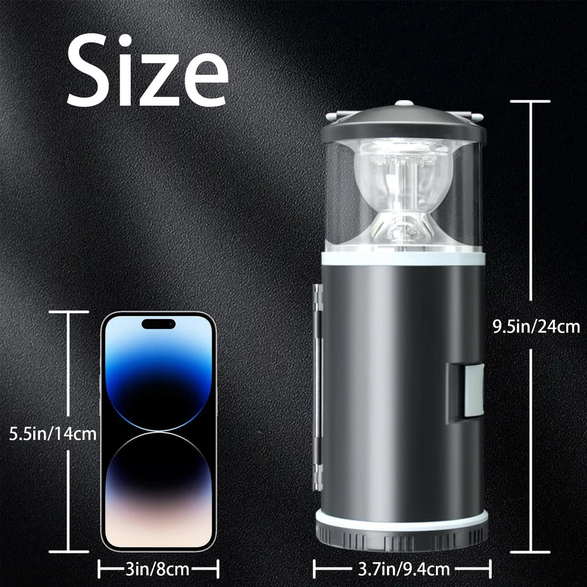 LED Camping Lantern with 15PCS Car Tool Kit, Survival Gear Hiking, Black