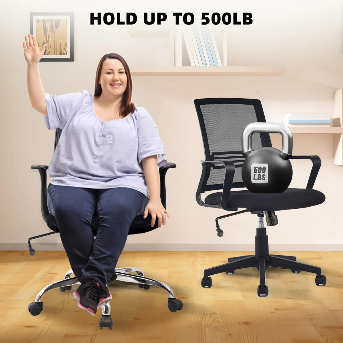 Besitu 500Lbs Office Chair Replacement Parts, w/ 6'' 6''x10.2"-500LBS, Black