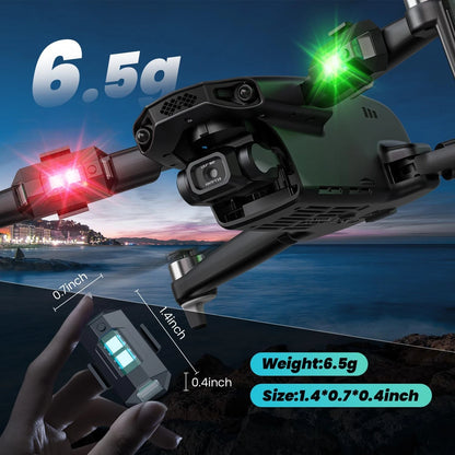 Holyton Drone Strobe Light, Anti Collision Rechargable 1-Pack, Black
