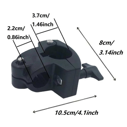 TUOREN Electronic Drum Rack Clamp 22mm T with Wing Nut Black