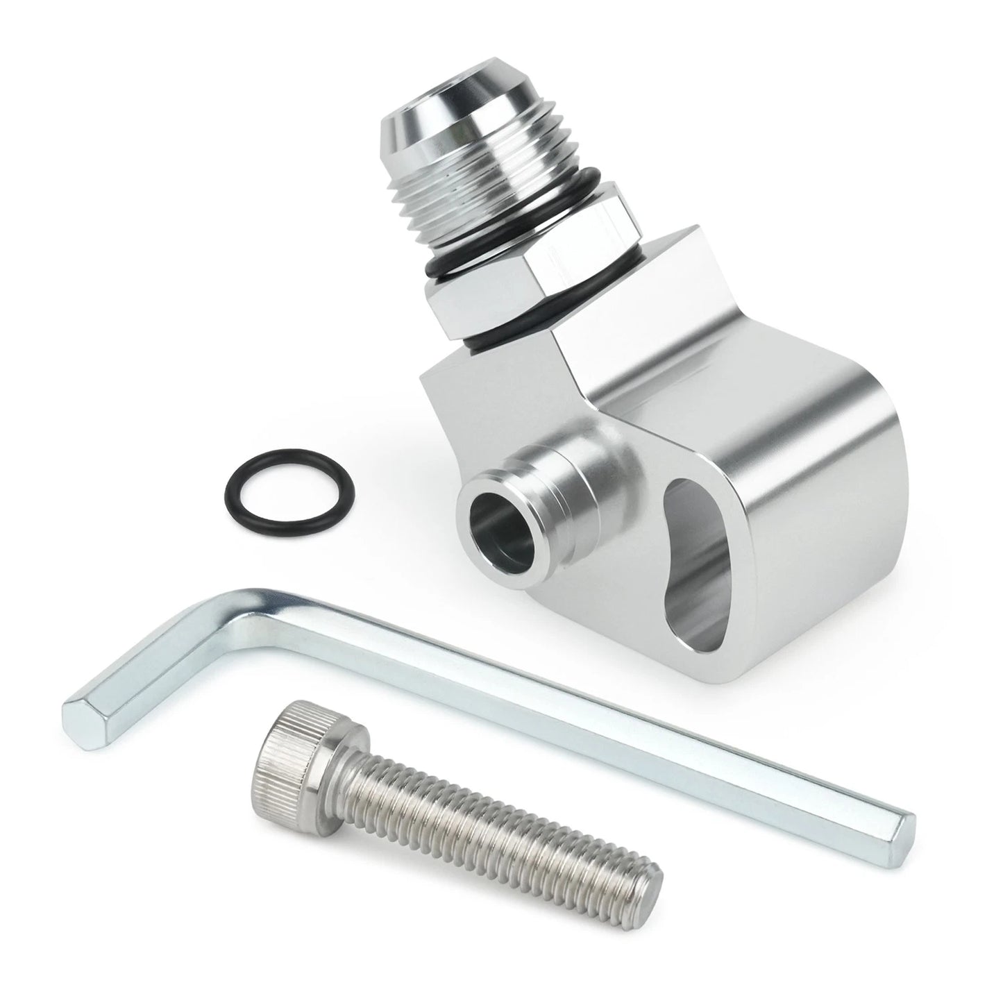 1JZ 2JZ Power Steering Pump Suction Swivel Fitting 10AN Silver