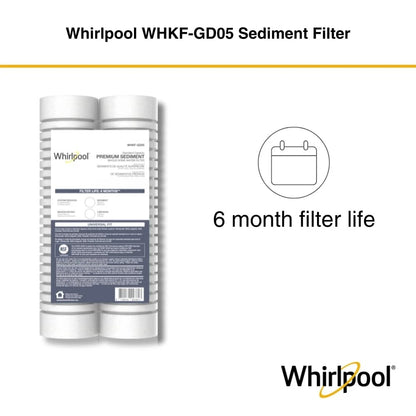 Whirlpool 10" x 2.5" Whole Home Standard 2 Count (Pack of 1), WHKF-GD05
