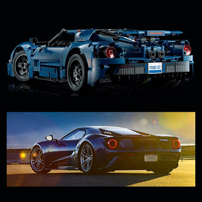 LEGO Technic 2022 Ford GT Building Set for Adults - Collectible Blue,white