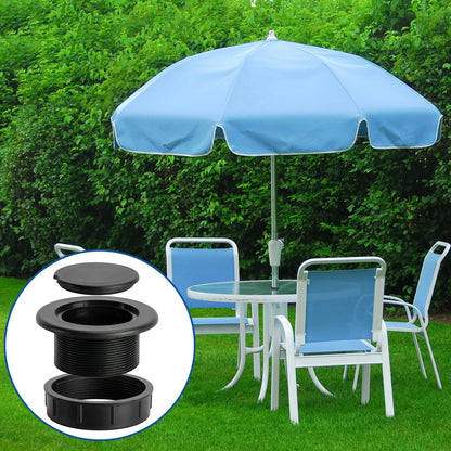 DECOHS 4 Pcs 2 Inch Parasol Umbrella Hole Ring Plug and Cap Set, 4