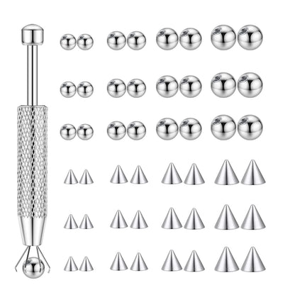 LORACOXS 48PCS Replacement Balls and 3/4/5/6MM, Ball&Spike 3-4-5-6MM