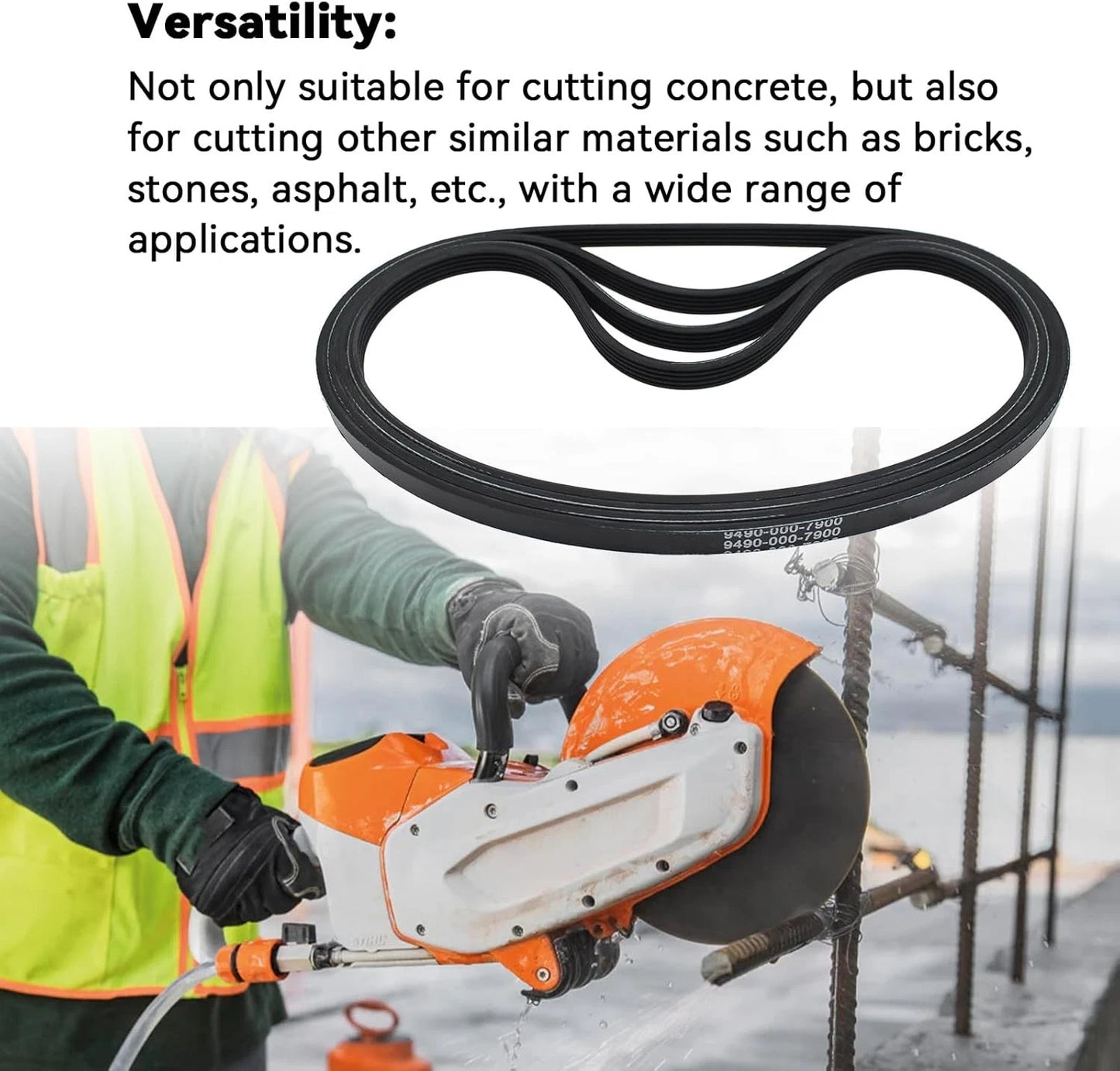 Concrete Saw Belt Kit Fits for Stihl TS420 TS500i Cutquik Drive Belt,...