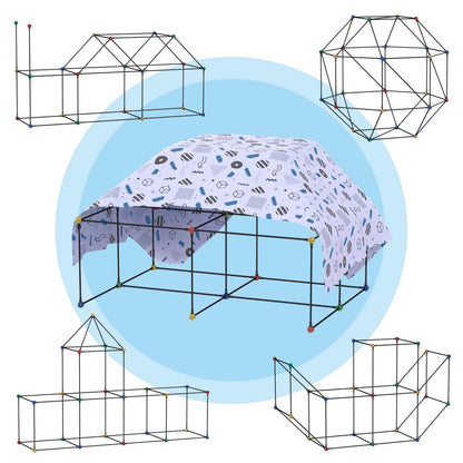 PicassoTiles Kids Fort 23*12.75*2in, Multi-purpose and Tunnel Structure