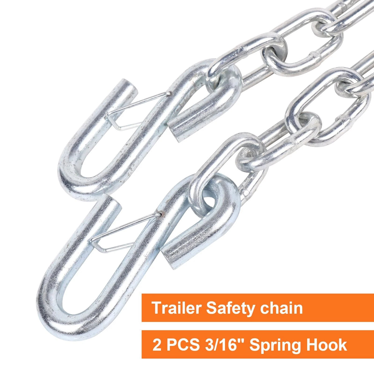 TeukRiGa 3/16" x 48" Grade 30 Steel Boat Trailer Safety Chain x