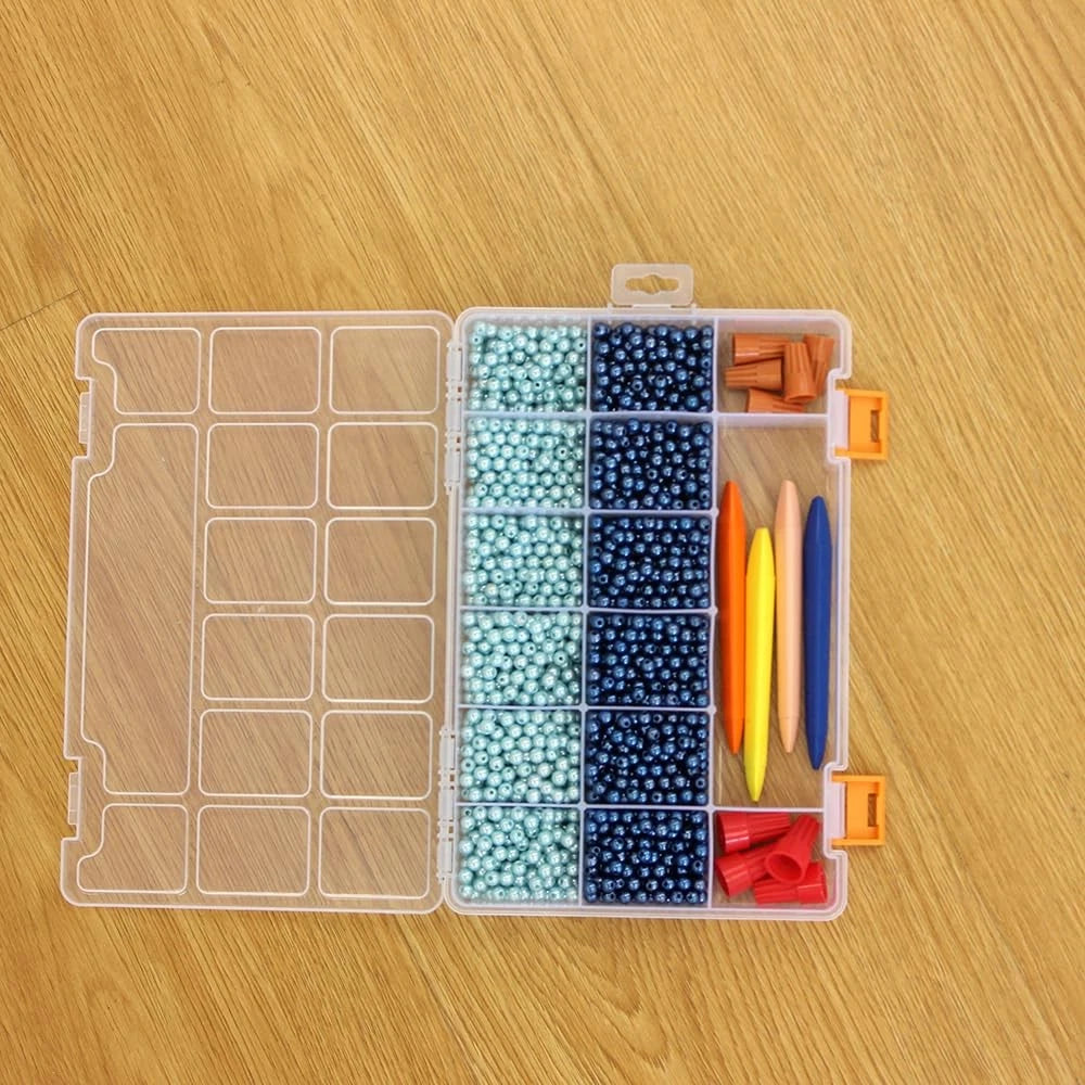 BangQiao 3 Pack Mixed Size Clear Plastic Storage Box Size, clear