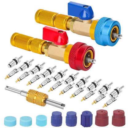 Professional Grade R134A Valve Core Removal Tool Set for Car Air Conditioning