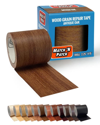 MATCH 'N PATCH Wood Grain Repair Tape - Antique Oak, 2.25" x 15', Oak