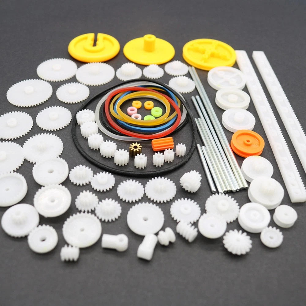 82Pcs Plastic Motor Gear Set For Toy Motor Car Robot Model Kit DIY Model Making
