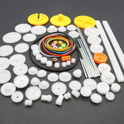 82Pcs Plastic Motor Gear Set For Toy Motor Car Robot Model Kit DIY Model Making