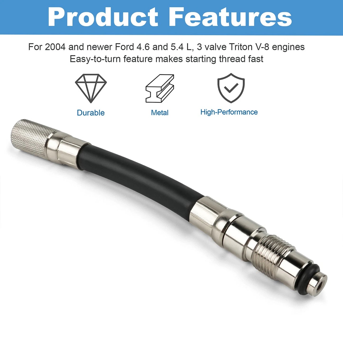 14mm Compression Tester Adapter for 2004 & er Ford Triton 4.6L / 5.4L 3-Valve