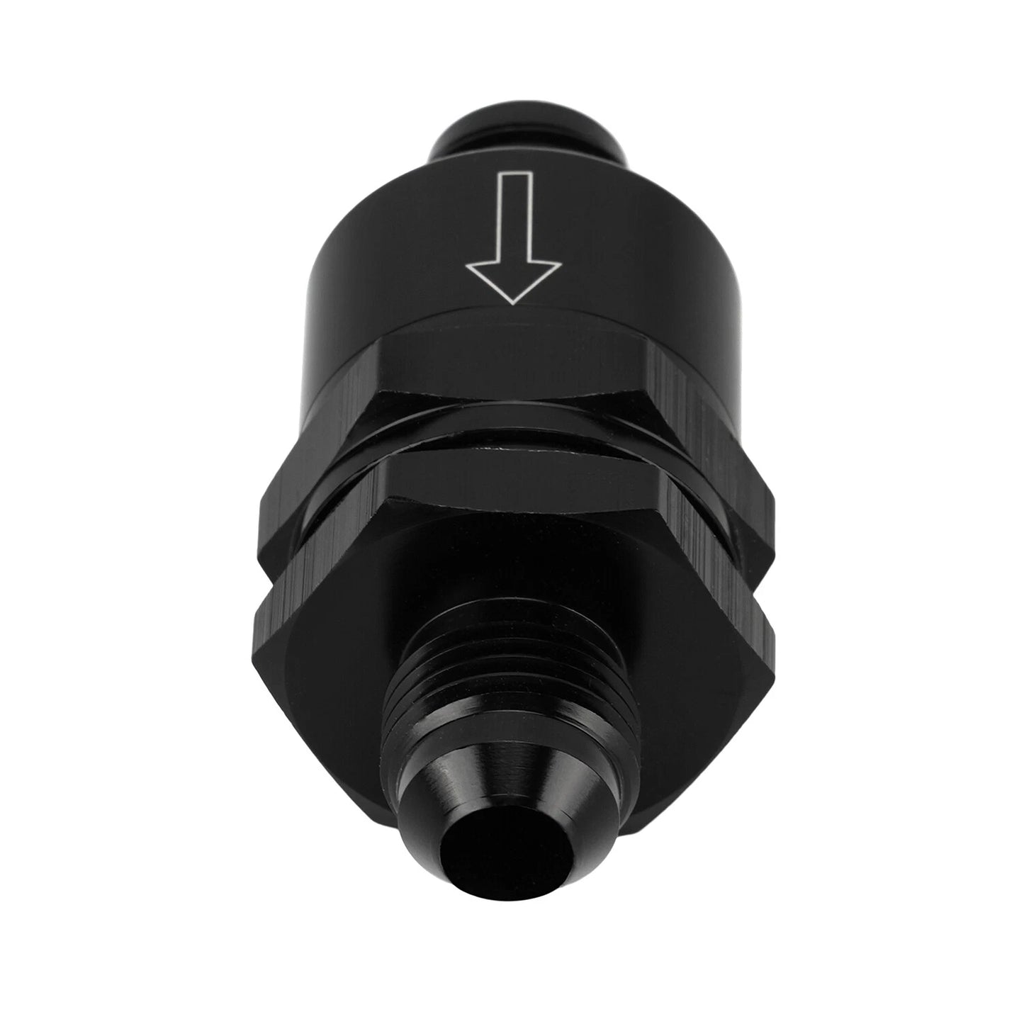 Black Aluminium -6 AN to AN6 Flare Inline Check Valve -Black