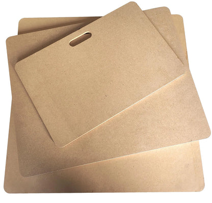 Clay Wedging Board with Built in Handle Portable Wooden 22 x 22 inches, Beige
