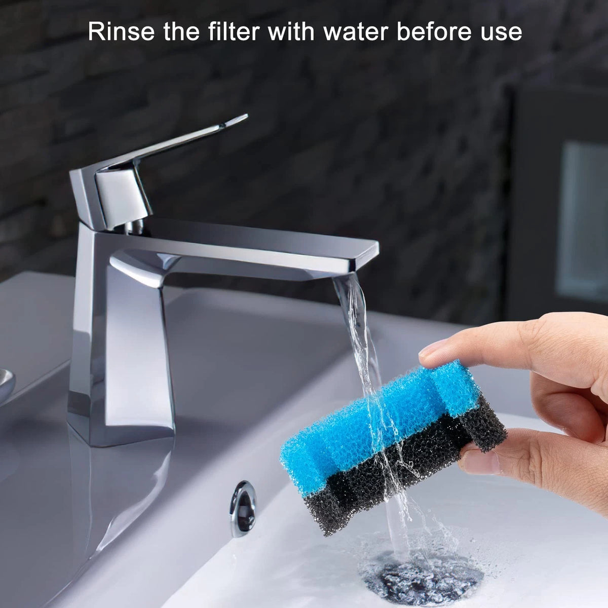 Wonder Creature Cat Fountain Filter Replacement, Upgraded Black and blue