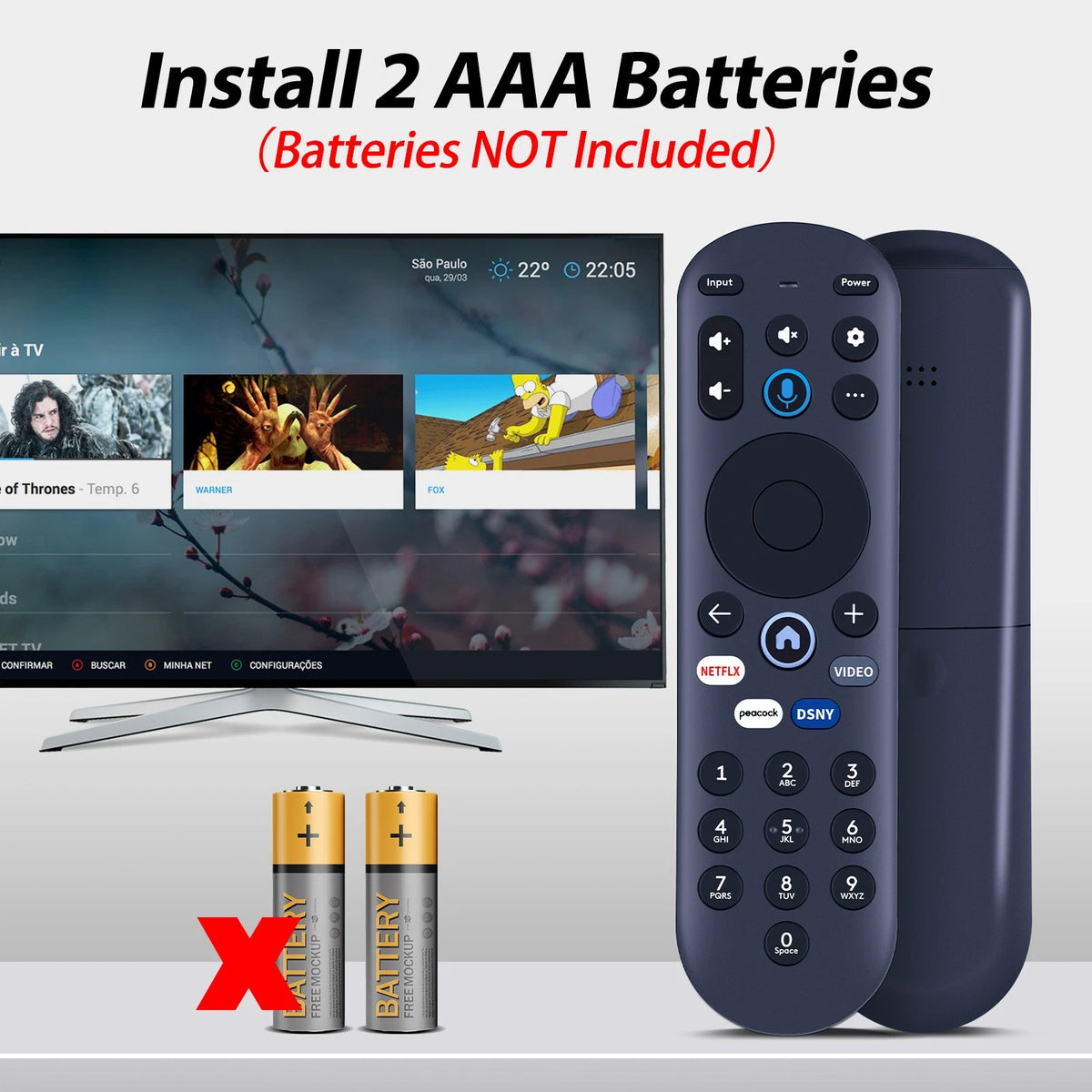 For Pioneer PN50-751-24U Xumo Smart TV Remote CP-RC1NA-23 (MG3-R34010) -