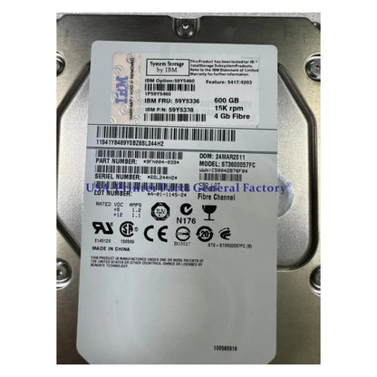 Compatible For 59Y5336 IBM 600GB 15K 4GBPS FC 3.5" HARD DRIVE 59Y5460 59Y5322