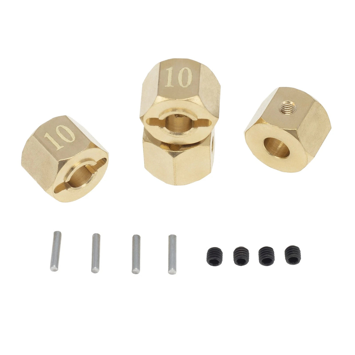 4x Wheel Hex Hub 10mm For Axial SCX10 90046 RR10 RGT 86100 MST GEN 8 RC Crawler-
