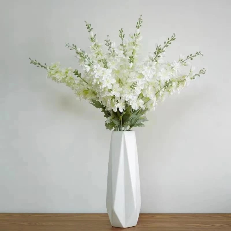 FERIAL Artificial Delphinium Flowers White Larkspur Faux Snapdragon