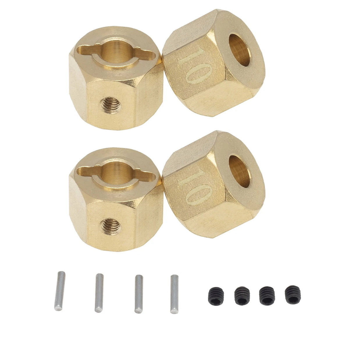 4x Wheel Hex Hub 10mm For Axial SCX10 90046 RR10 RGT 86100 MST GEN 8 RC Crawler-