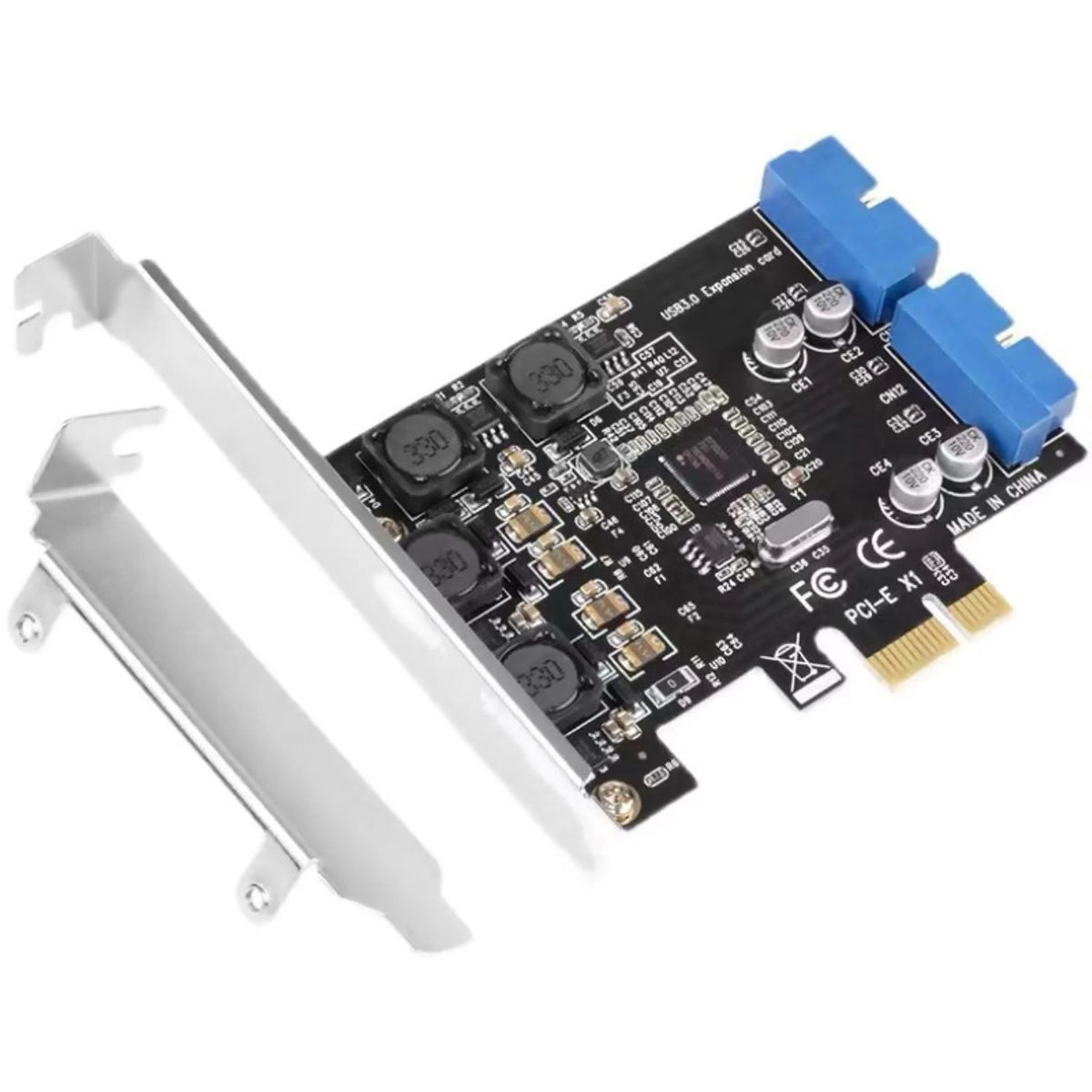 1*PCIE to Internal 2 Port 19Pin Header 4 Port USB 3.0 Expansion Adapter Card