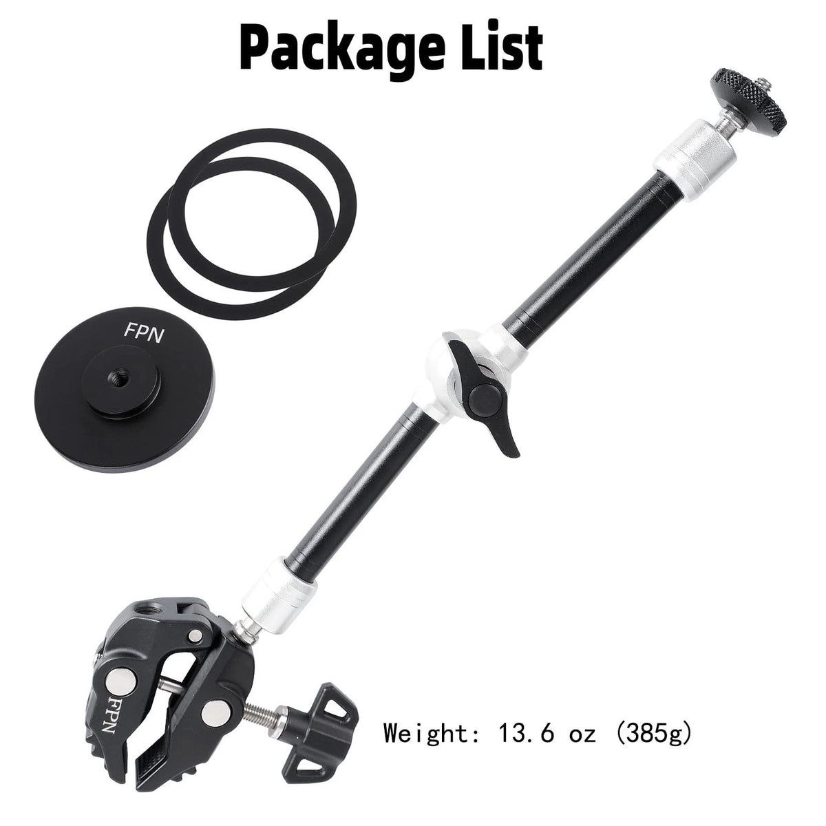 FPN All-Metal Magnetic Phone Holder with Super Clamp&10″ Long Arm for...
