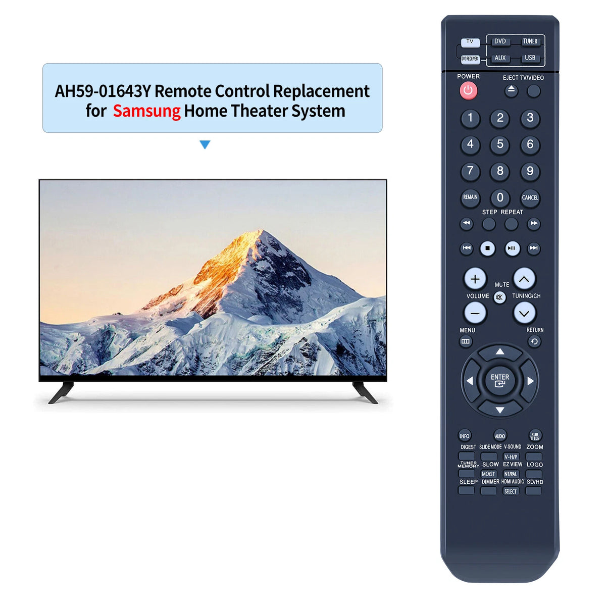 AH59-01643Y Remote Control For Samung AV Home Theater Systems HT-Q100 HT-Q100W