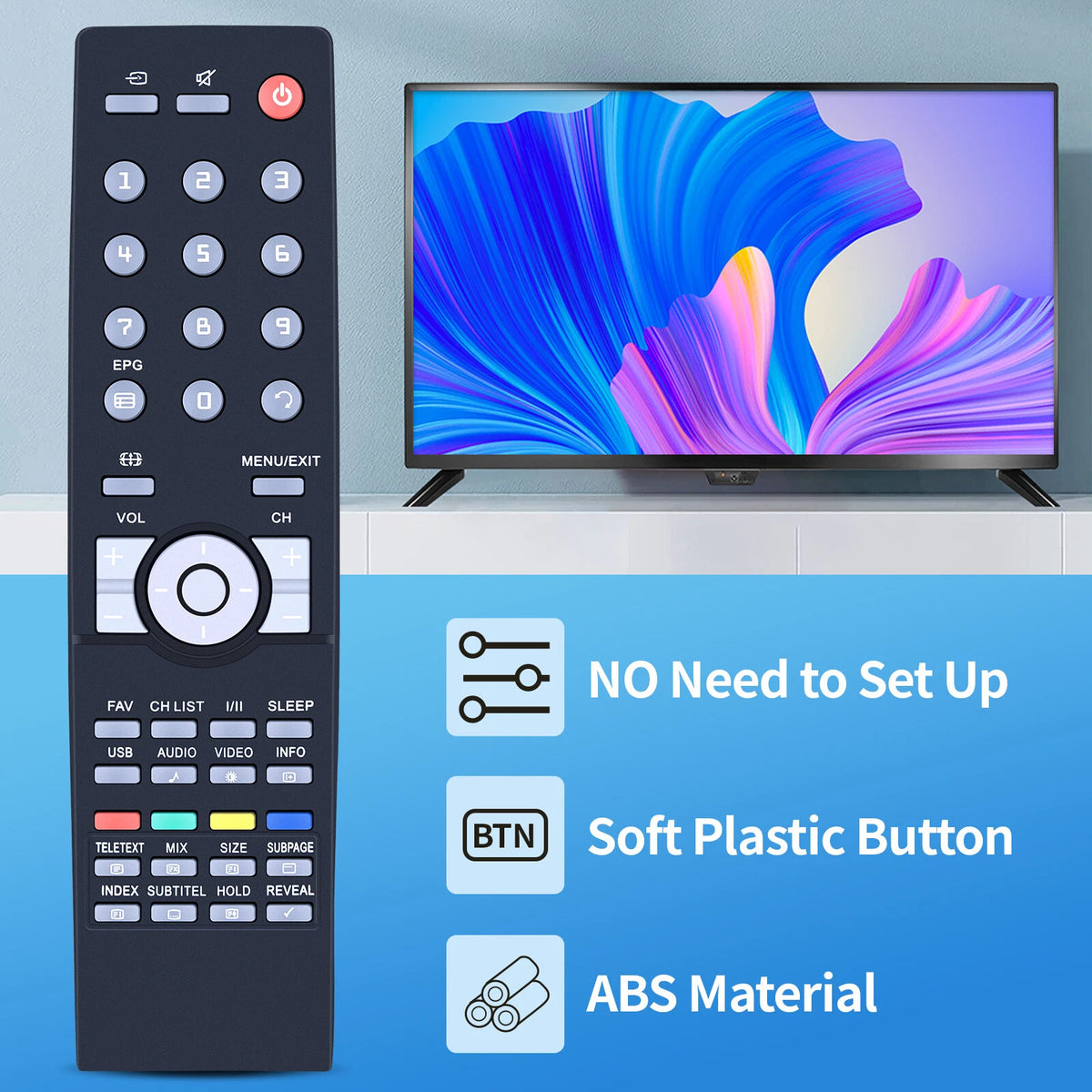 Remote Control For AOC TV L32W761 L37W431 LE40H137M L22W931 L26W831 L32W961