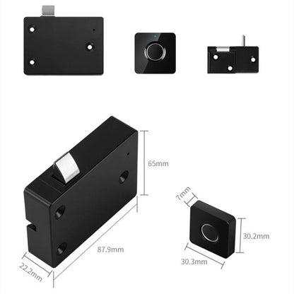 Fingerprint Panel Board Lock Body/Catch USB Rechargeable Cabinet Drawer Door
