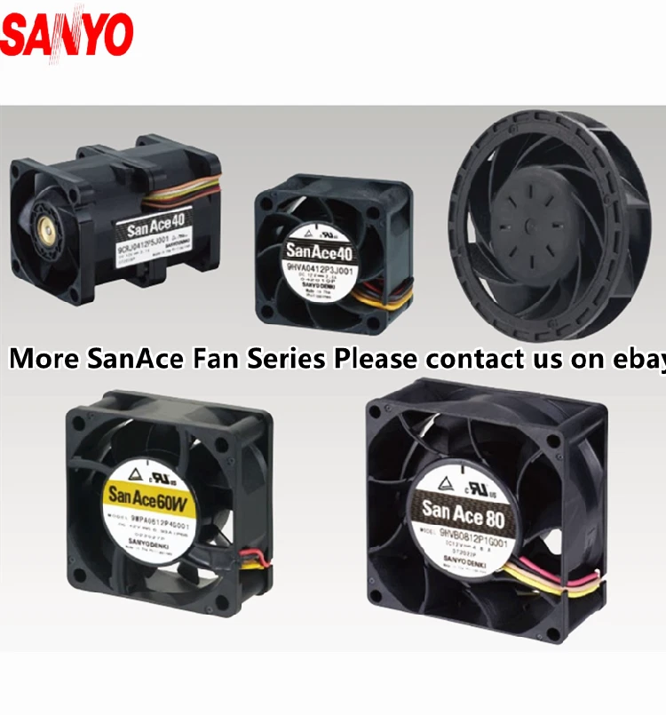 SANYO Denki 9G1224E101 SanAce Fan DC 24V 0.34A 120*120*38MM 3-wire Cooling Fan