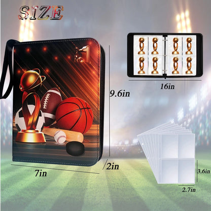 Sports Card Binder 400 Pockets Trading with 400 Pockets,