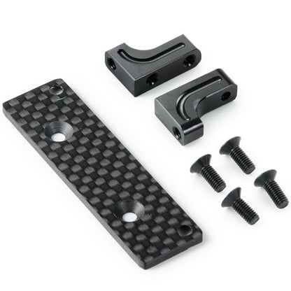 Servo Mount+Carbon Fiber Skid Plate For Axial Capra 1.9 UTB AXI03004 1/10 RC Car