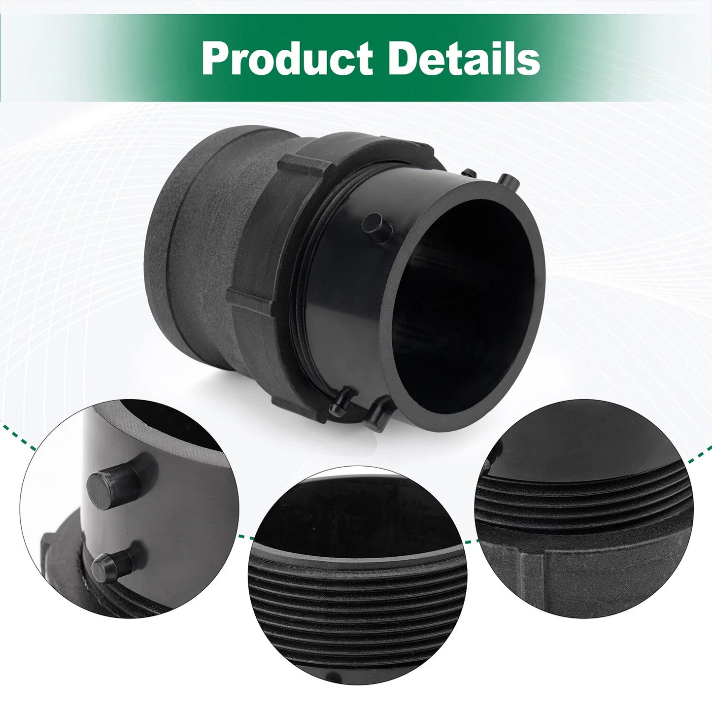360785 Waste Master RV Sewer Hose Male Bayonet Fitting Converter , Black