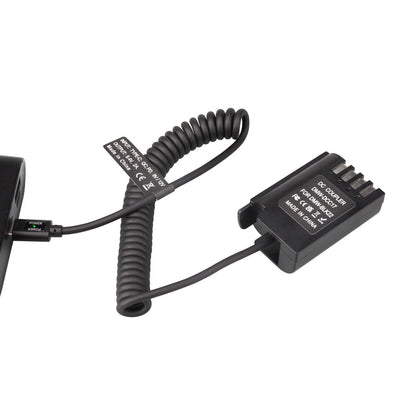 USB-C to DMW-BLK22/DCC17 Dummy Battery Power Cable For Panasonic GH3 Camera