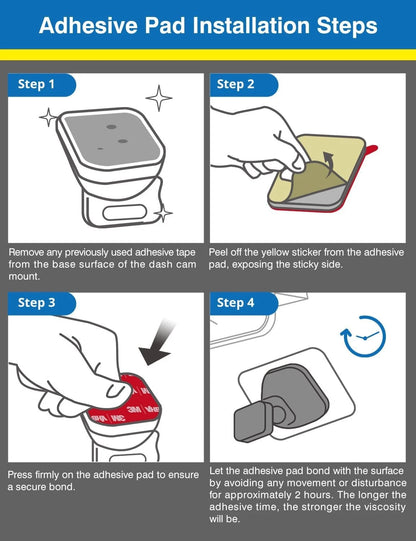 Adhesive Pads & Car Windshield Electrostatic Film for Mounting Nextbase Dash...