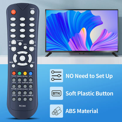NC384 Replacement Remote Control For RANK ARENA TL3291 TL2531BTP TV