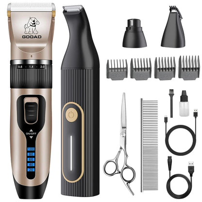 Gooad Dog Clippers for Grooming Heavy Thick Hair&Coats,Low Gold & Black